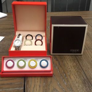 Coach Watch with Interchangeable Bezels